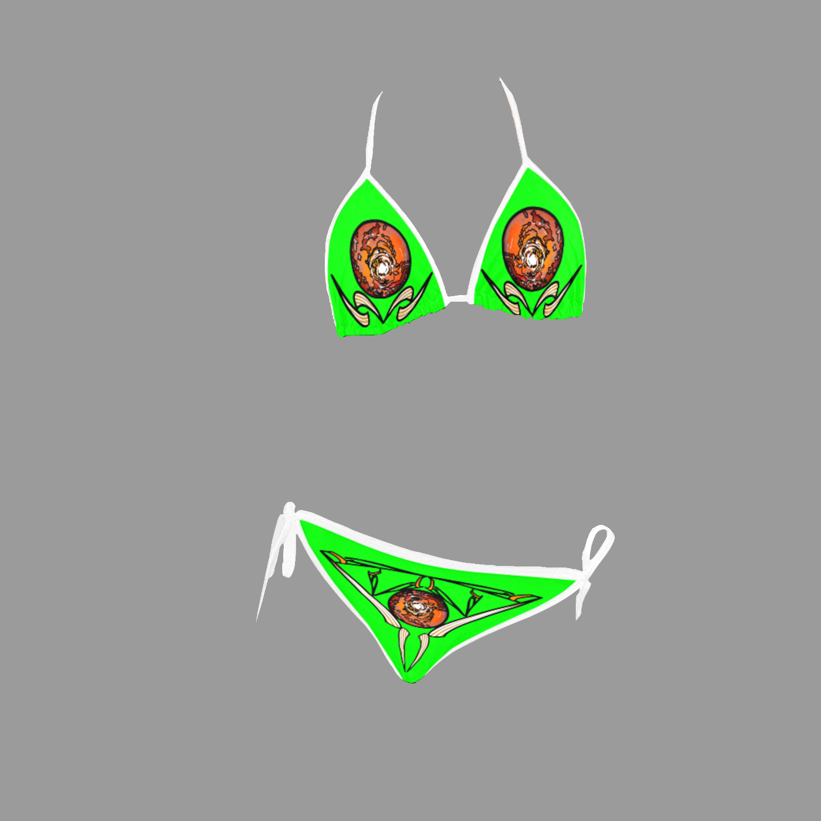 Bikini swimsuit green 000255000 - Image 3