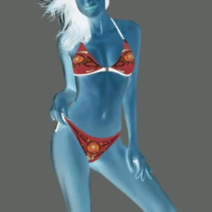 Halter bikini swimsuit brown 165042042