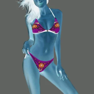 Halter bikini swimsuit purple 128000128