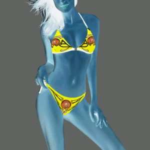 Halter bikini swimsuit yellow 255255000