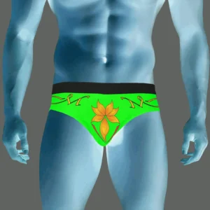 Men's mid rise briefs green 000255000