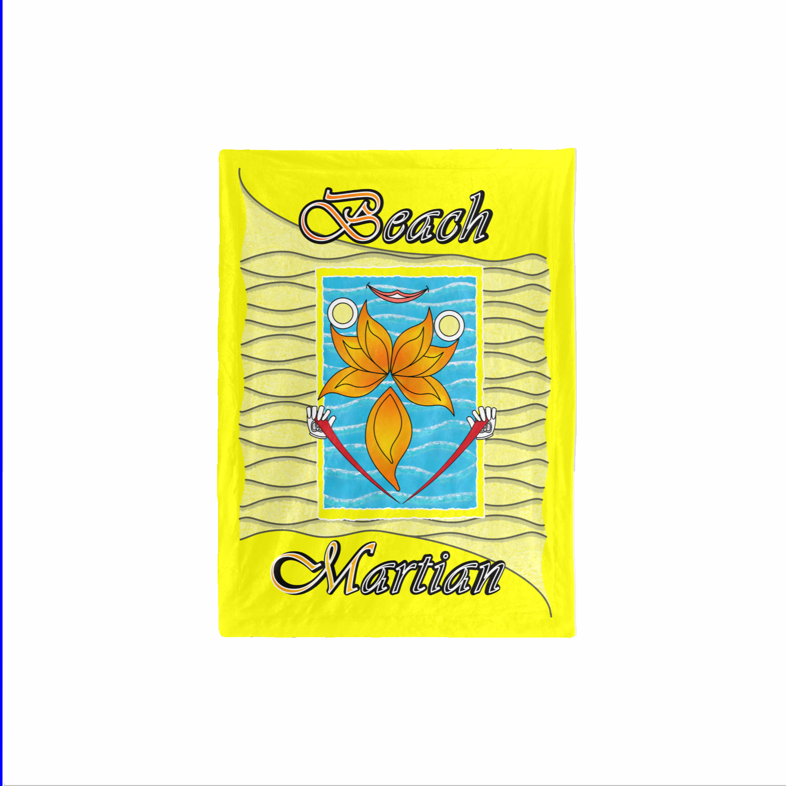 Baby Blanket 30x40 yellow 255255000 Beach Martian - Image 4