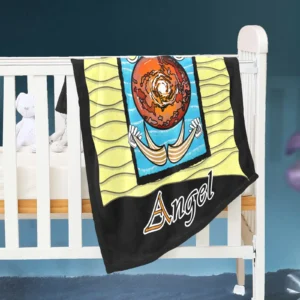 Baby Blanket 30x40 black 000000000 Beach Angel