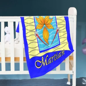 Baby Blanket 30x40 blue 000000255 Beach Martian