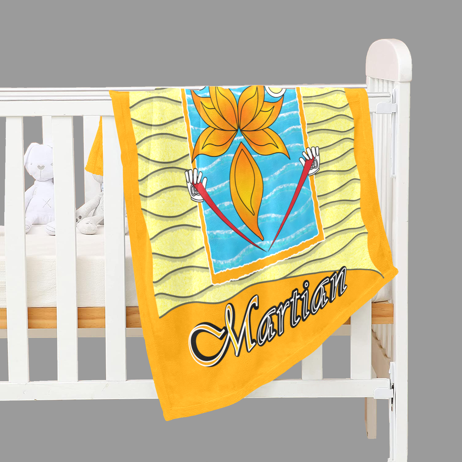 Baby Blanket 30x40 orange 255165000 Beach Martian - Image 3