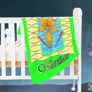 Baby Blanket 30x40 green 000255000 Beach Martian
