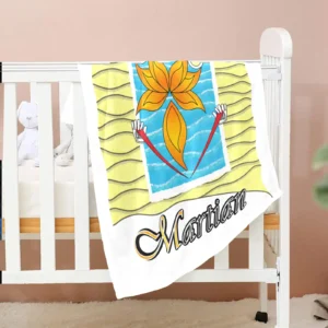 Baby Blanket 30x40 white 255255255 Beach Martian