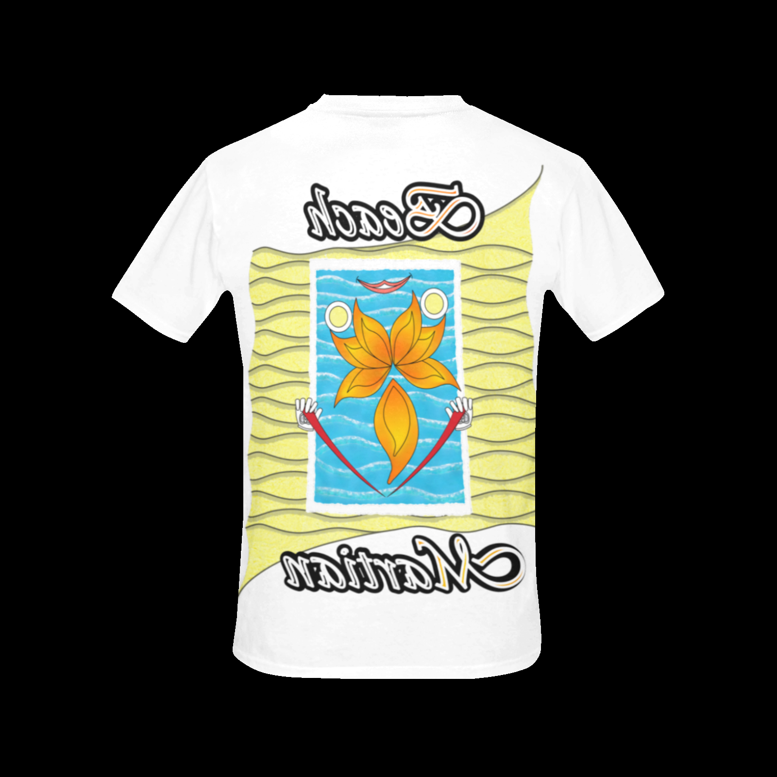 Men's Crew Neck T-Shirt white 255255255 Beach Martian - Image 4