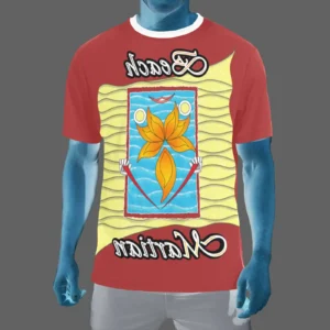 Men's Crew Neck T-Shirt brown 165042042 Beach Martian