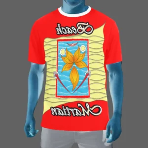 Men's Crew Neck T-Shirt red 255000000 Beach Martian