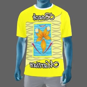 Men's Crew Neck T-Shirt yellow 255255000 Beach Martian