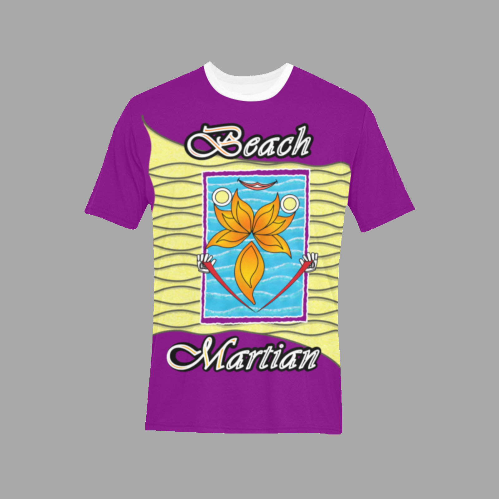 Men's T-shirt purple 128000128 Beach Martian - Image 3