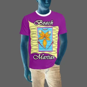 Men's T-shirt purple 128000128 Beach Martian