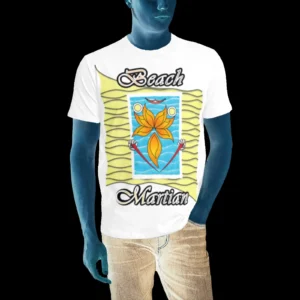 Men's T-shirt white 255255255 Beach Martian