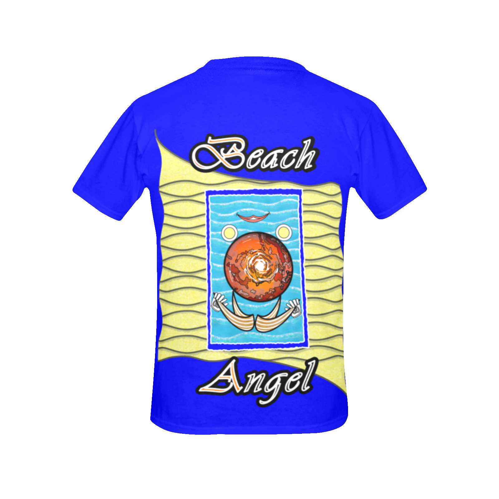 Women's Crew Neck T-Shirt blue 000000255 Beach Angel - Image 4