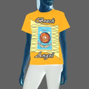 Women's Crew Neck T-Shirt orange 255165000 Beach Angel