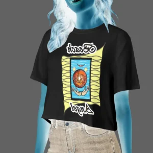 Women's Cropped T-shirt black 000000000 Beach Angel