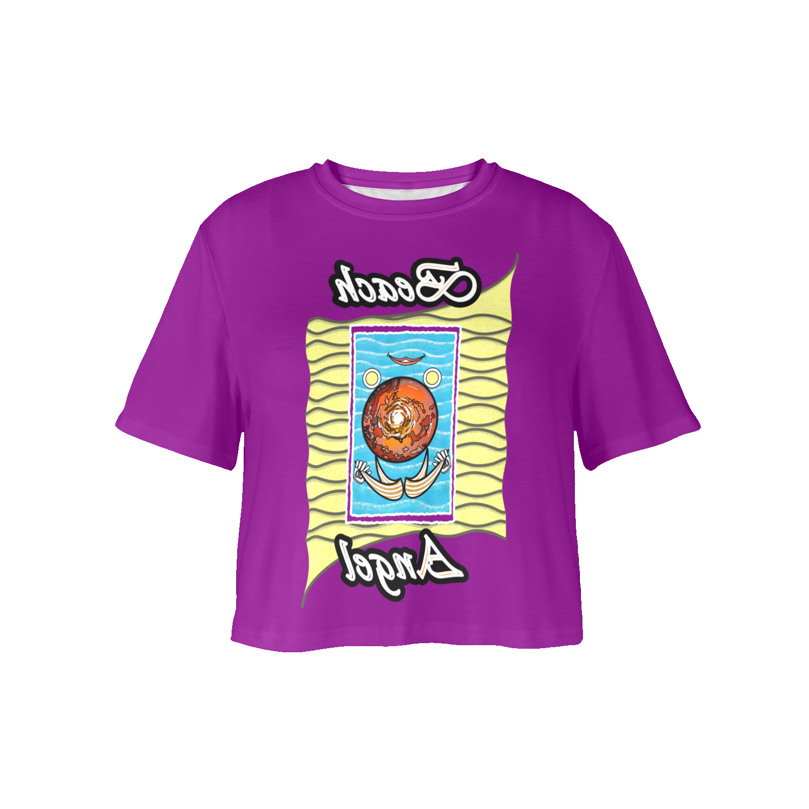 Women's Cropped T-shirt purple 128000128 Beach Angel - Image 3