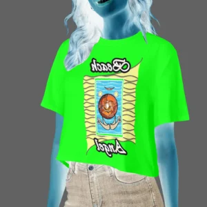 Women's Cropped T-shirt green 000255000 Beach Angel
