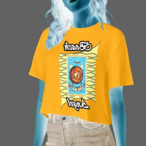 Women's Cropped T-shirt orange 255165000 Beach Angel