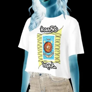 Women's Cropped T-shirt white 255255255 Beach Angel