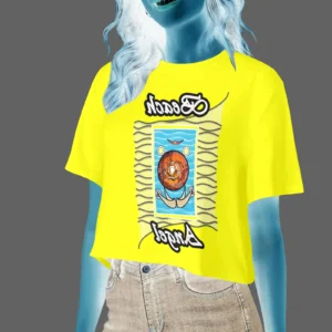 Women's Cropped T-shirt yellow 255255000 Beach Angel