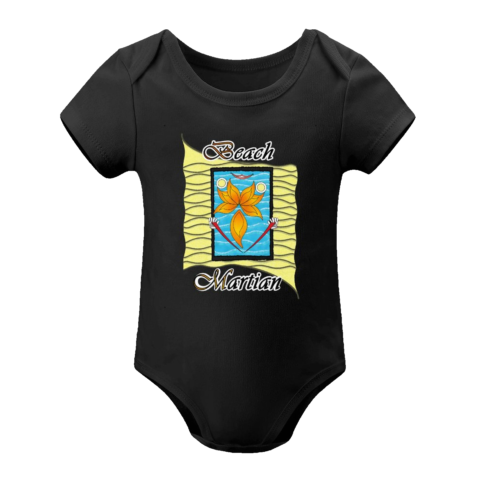 Baby's Short-Sleeve Bodysuit black 000000000 Beach Martian - Image 3