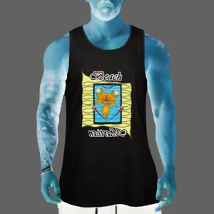 Men's Tank Top black 000000000 Beach Martian
