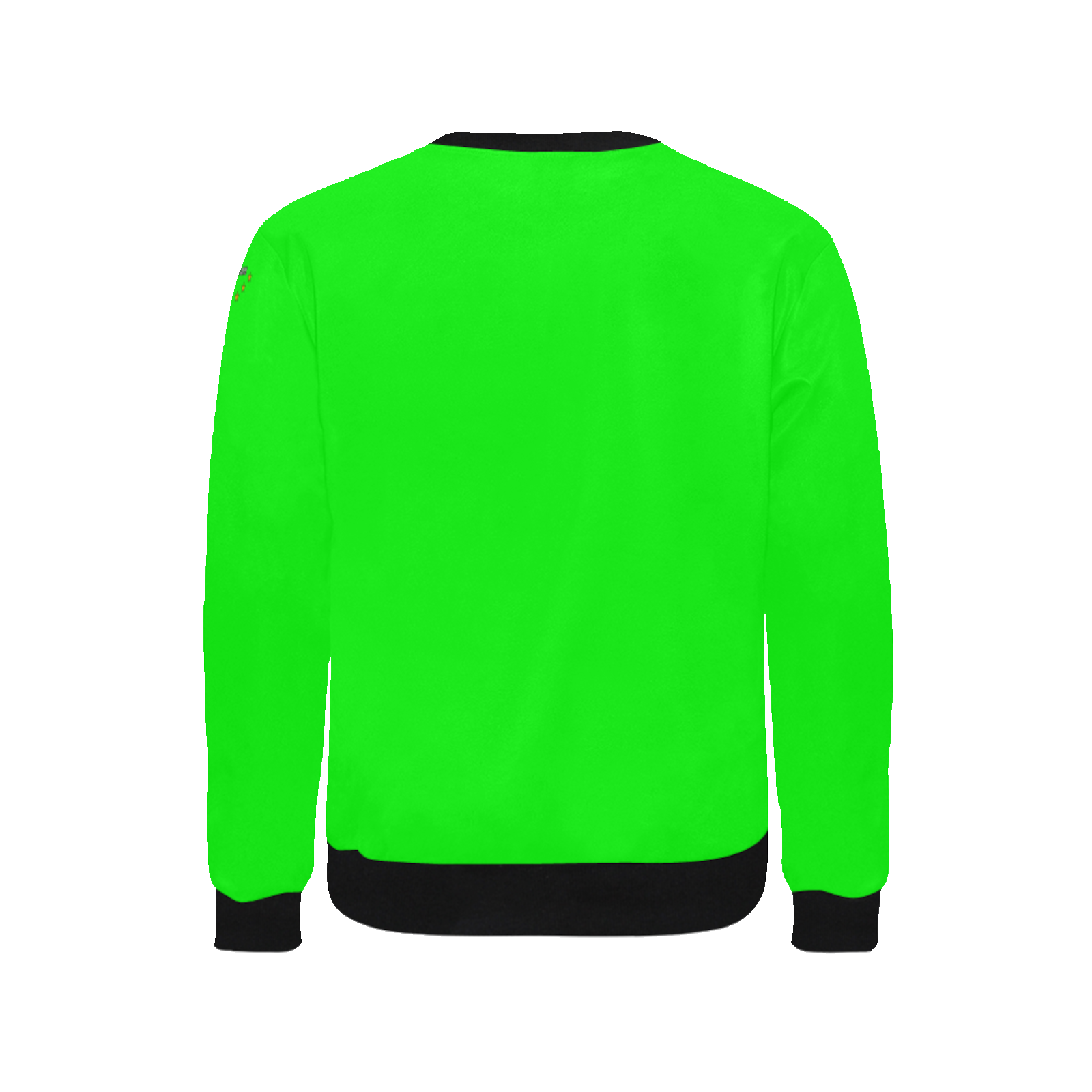 Men's crewneck sweatshirt green 000255000 like Embroidered Martian - Image 4