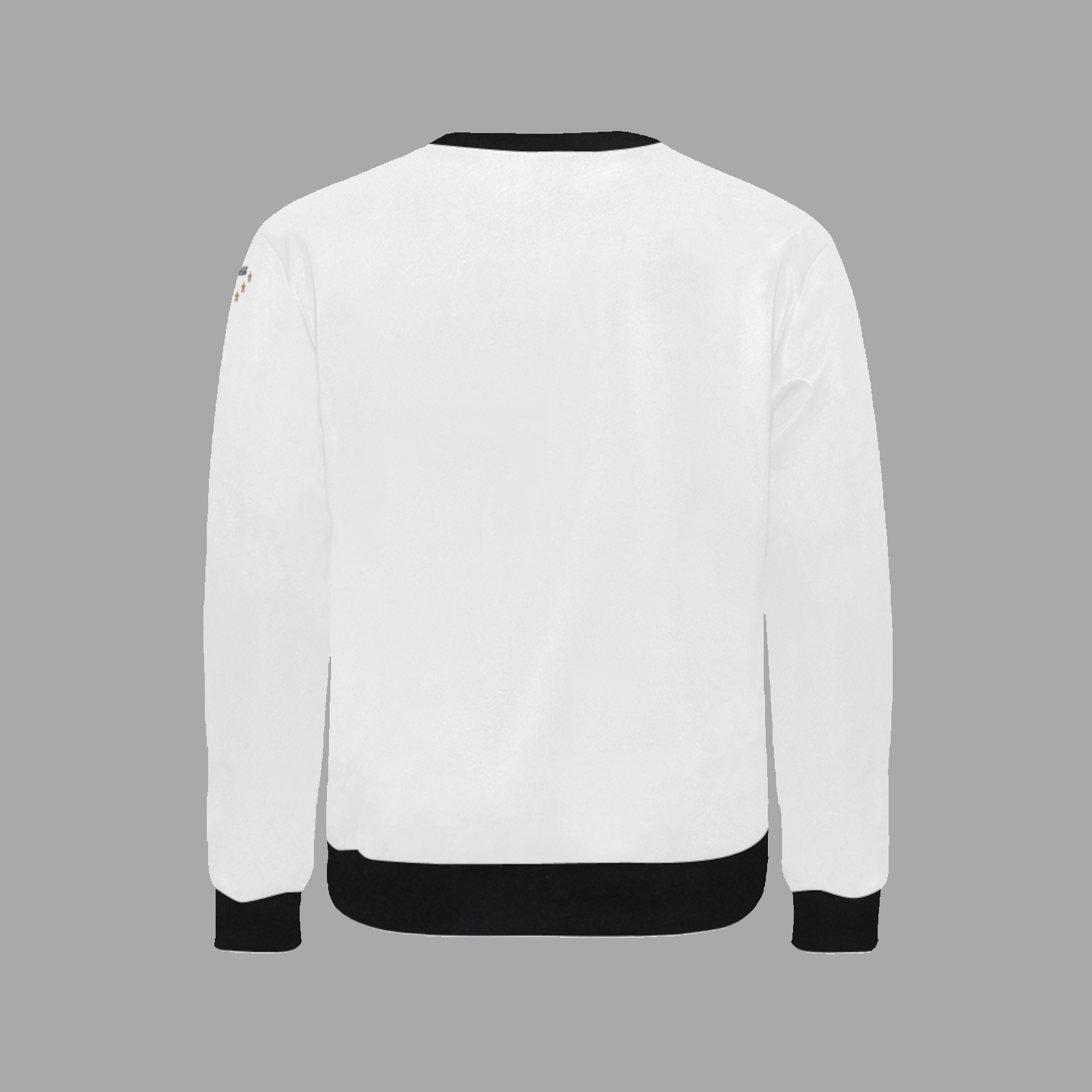 Men's crewneck sweatshirt white 255255255 like Embroidered Martian - Image 4