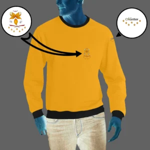 Men's crewneck sweatshirt orange 255165000 like Embroidered Martian