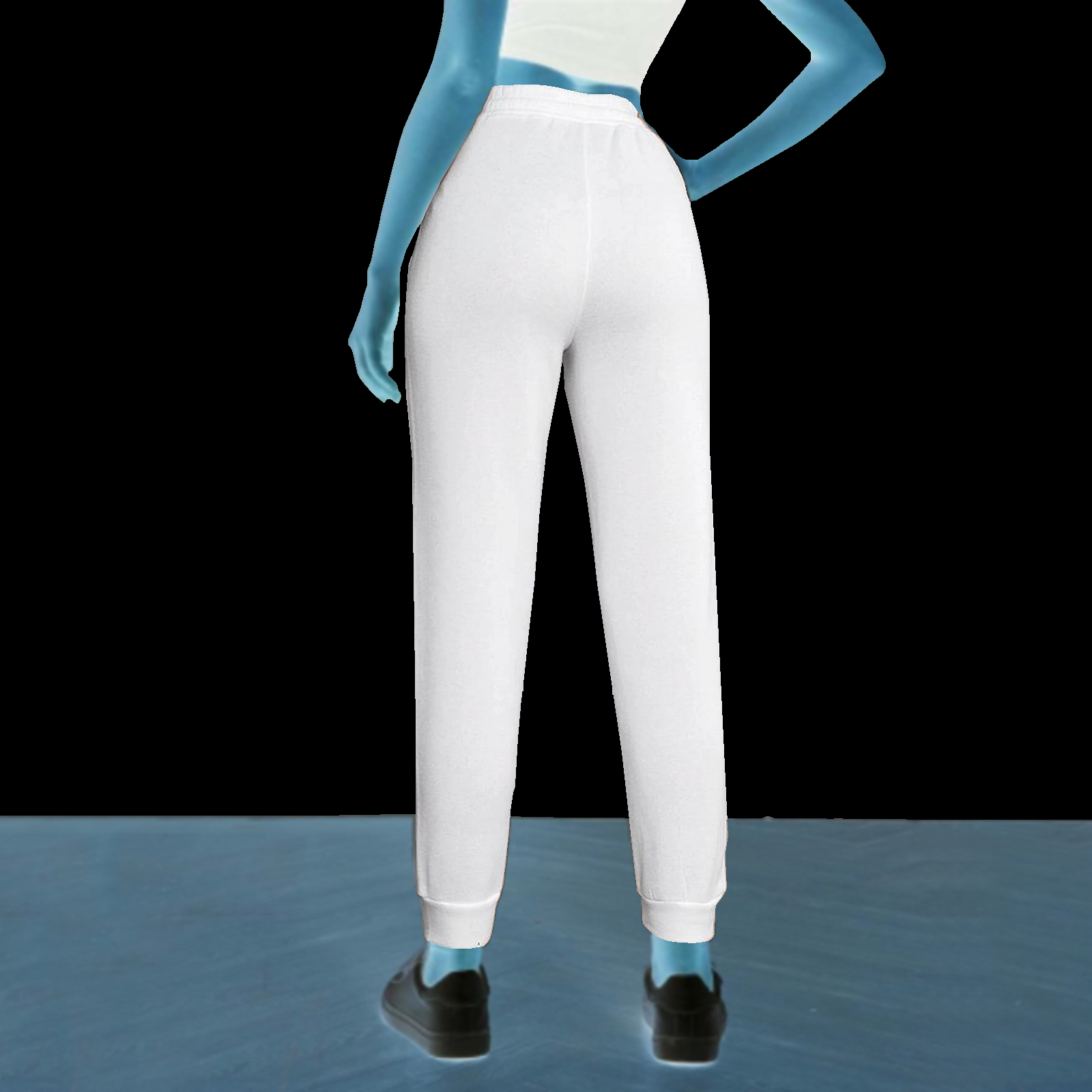 Women's Sweatpants white 255255255 like Embroidered Angel - Image 2