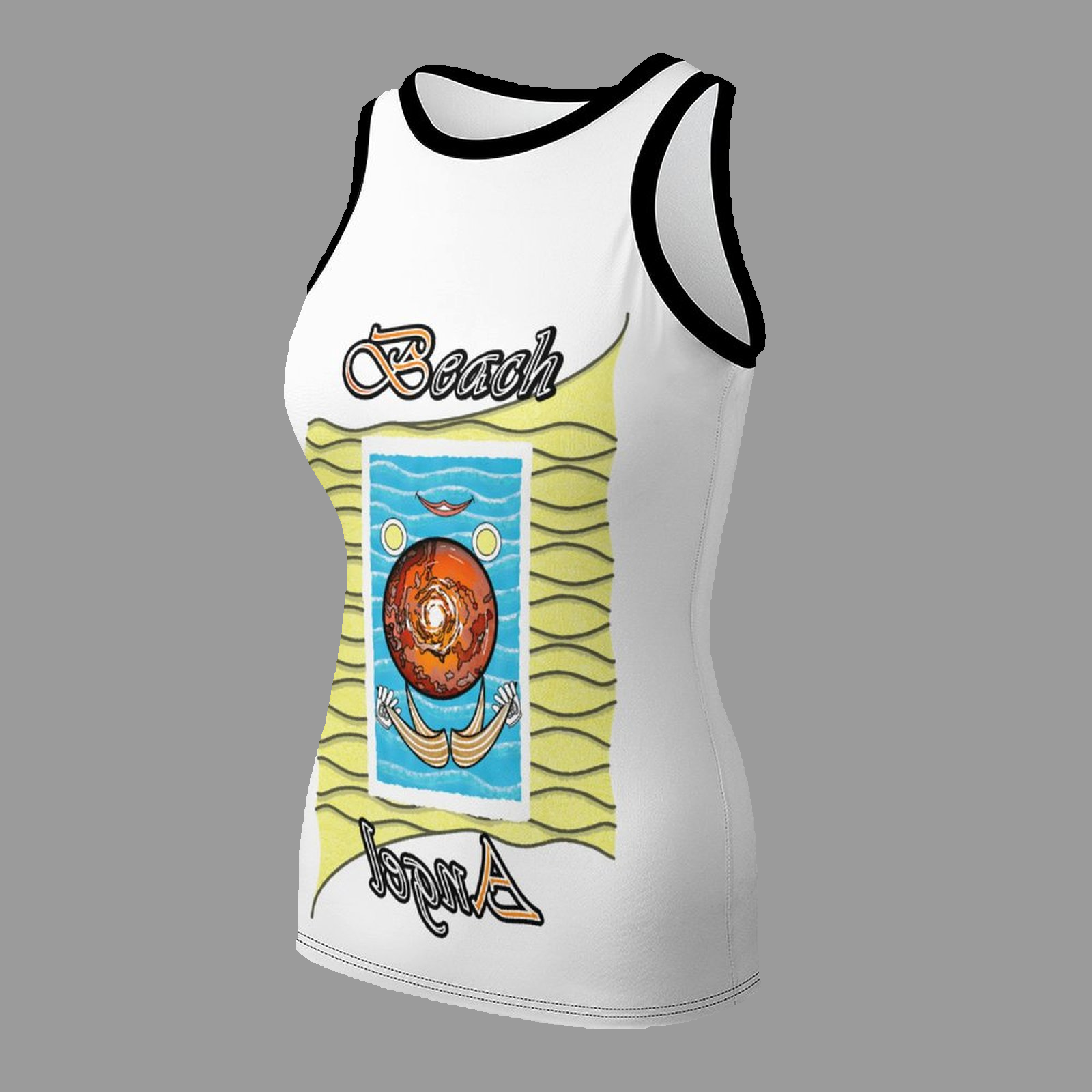 Women's Tank Top white 255255255 Beach Angel - Image 3
