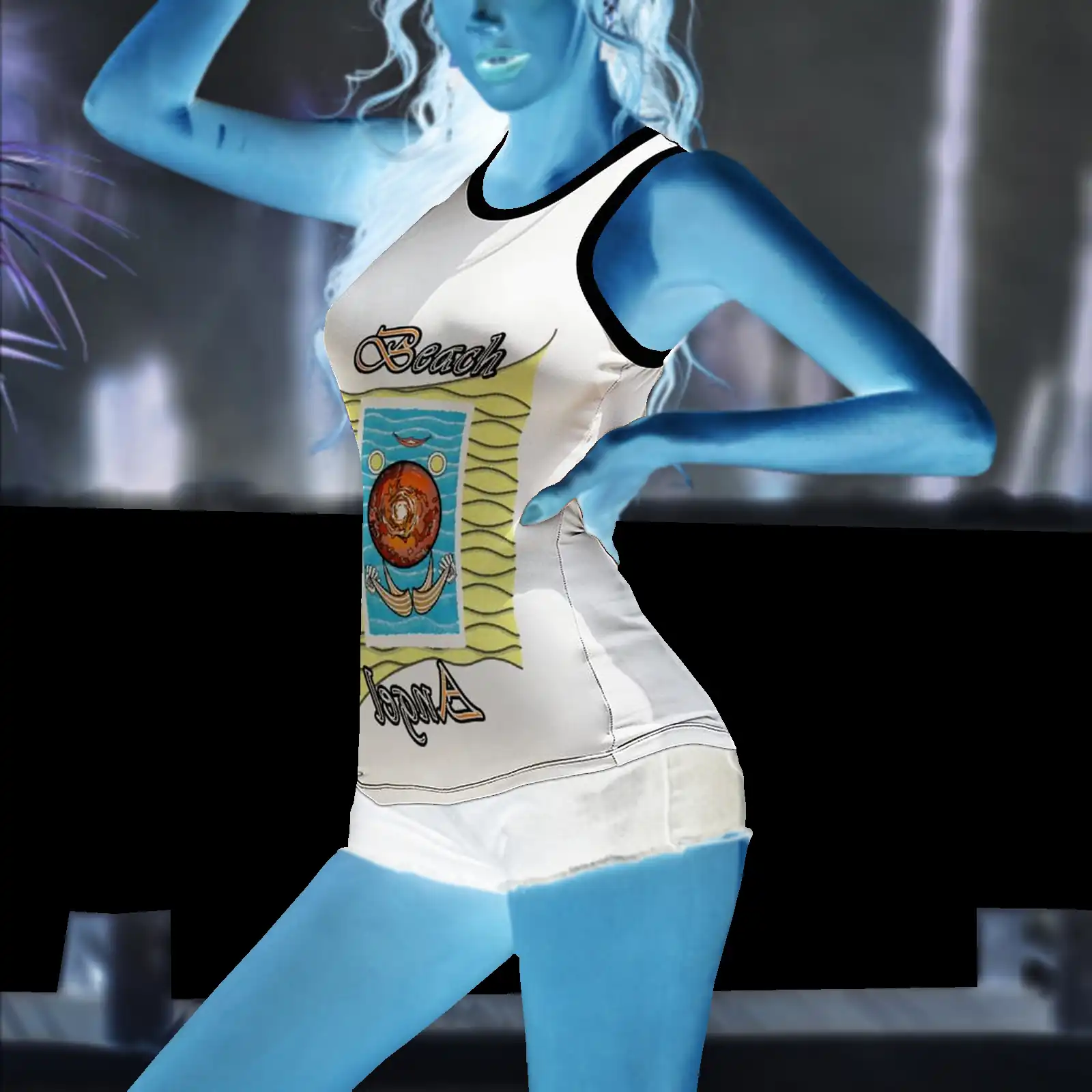 Women's Tank Top white 255255255 Beach Angel