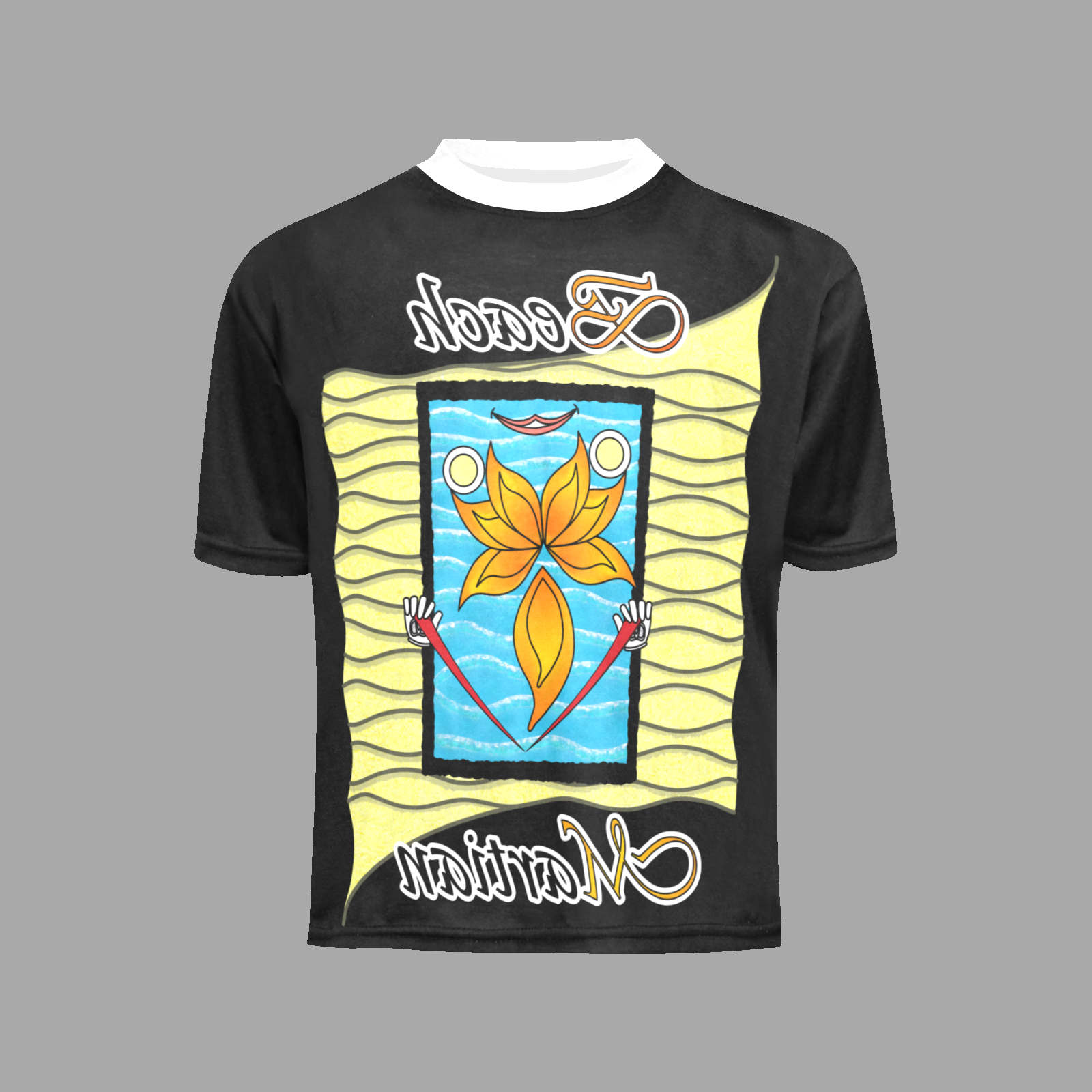 Little boy's crew neck T-shirt black 000000000 Beach Martian - Image 4