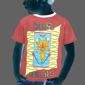 Little boy's crew neck T-shirt brown 165042042 Beach Martian