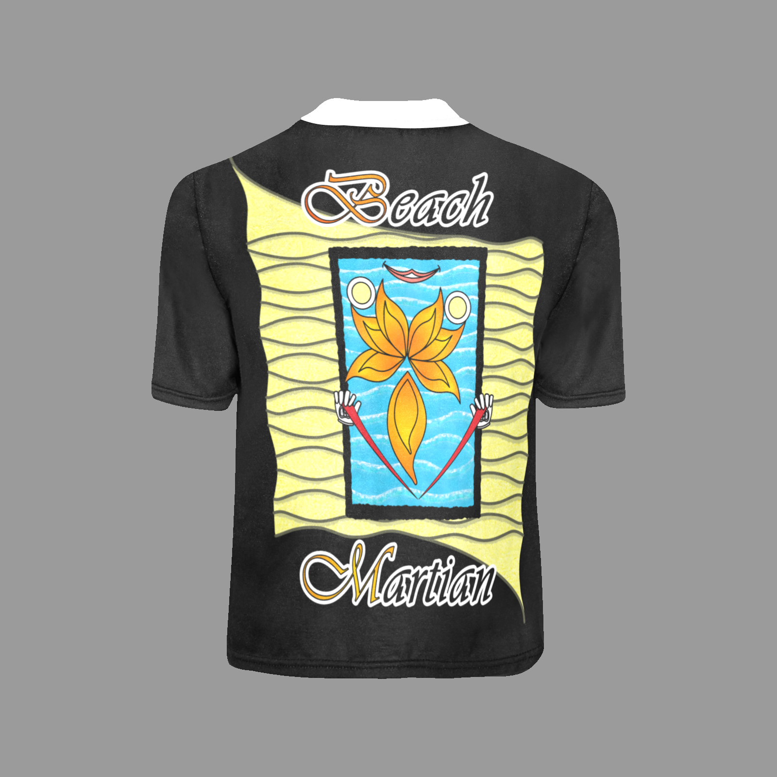 Little boy's crew neck T-shirt black 000000000 Beach Martian - Image 3