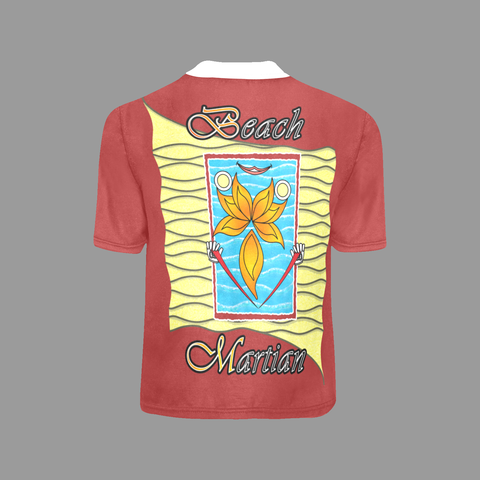 Little boy's crew neck T-shirt brown 165042042 Beach Martian - Image 3