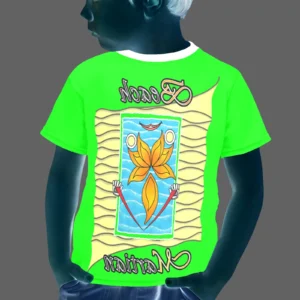 Little boy's crew neck T-shirt green 000255000 Beach Martian