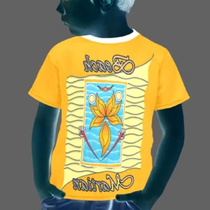 Little boy's crew neck T-shirt orange 255165000 Beach Martian