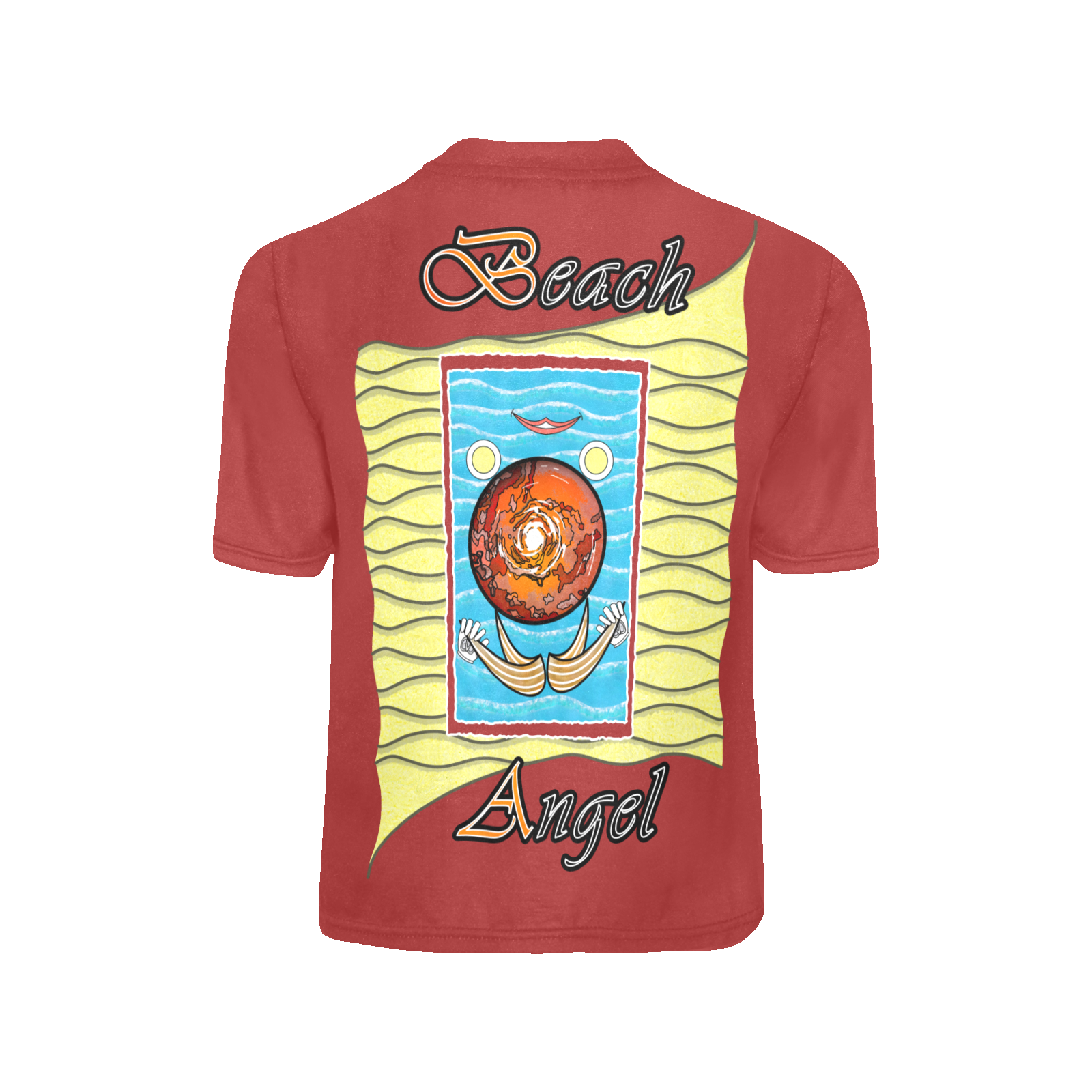 Teens girls' crew neck T-shirt brown 165042042 Beach Angel - Image 4