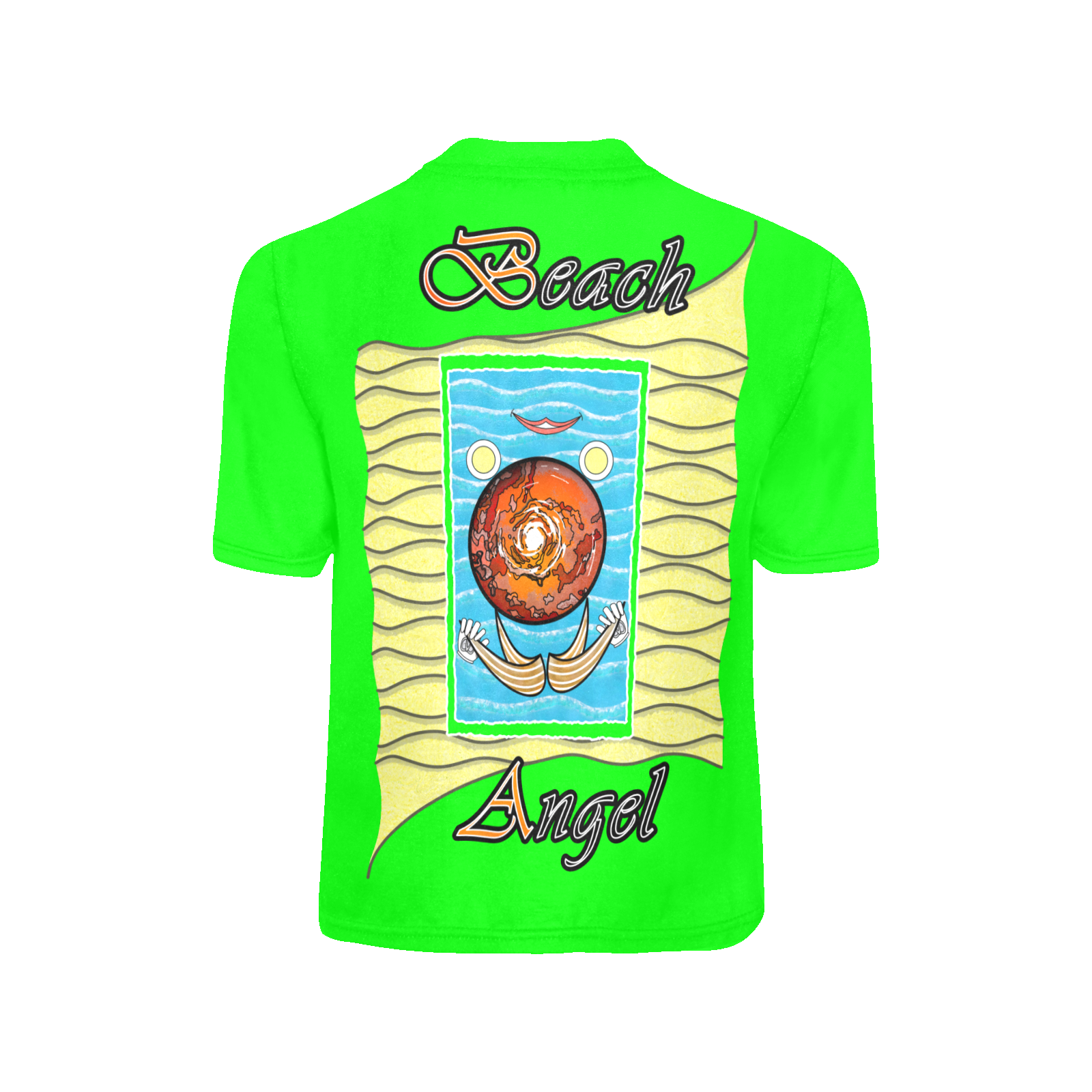 Teens girls' crew neck T-shirt green 000255000 Beach Angel - Image 4