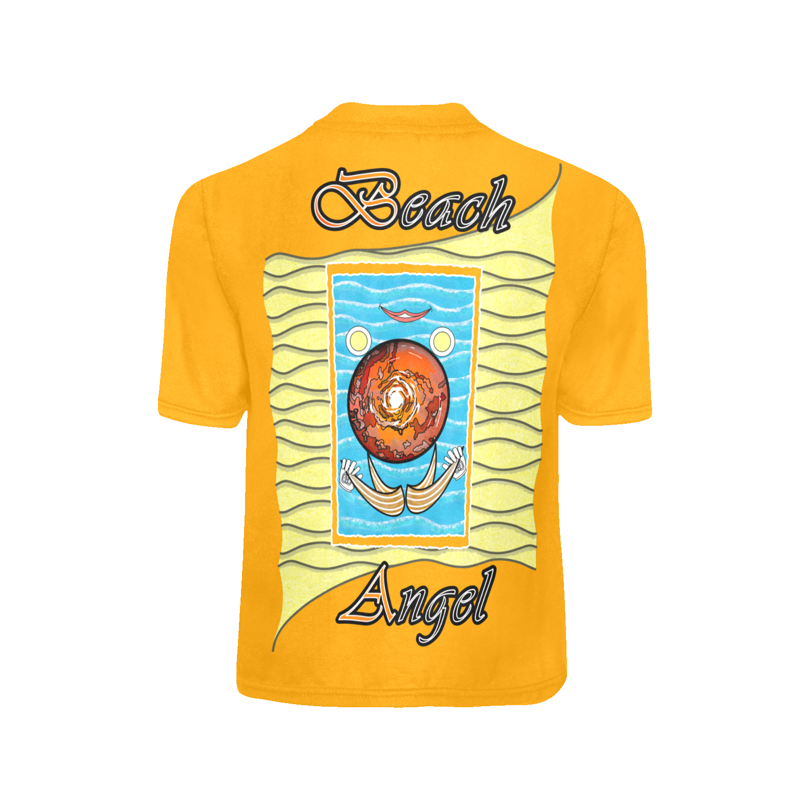 Teens girls' crew neck T-shirt orange 255165000 Beach Angel - Image 4