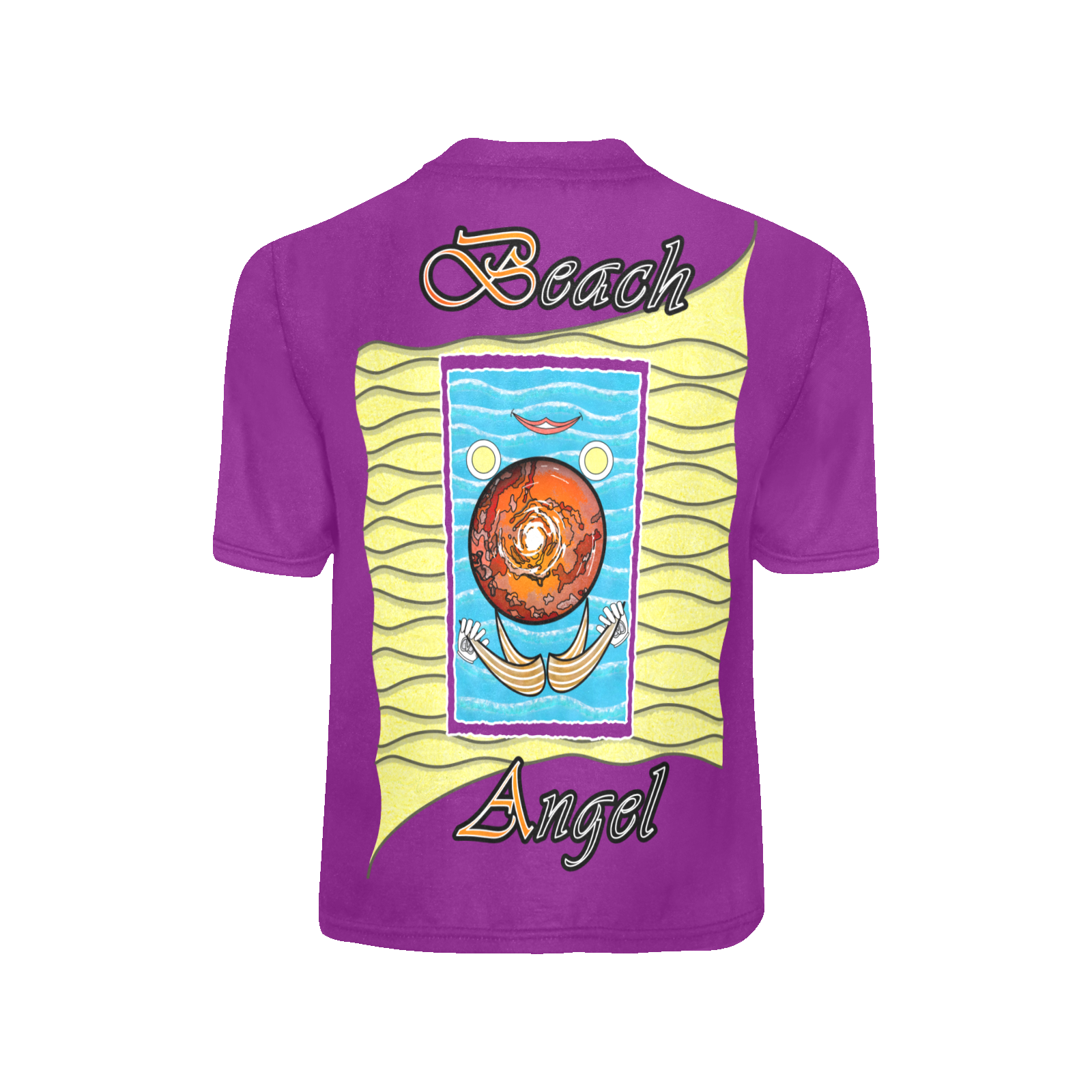 Teens girls' crew neck T-shirt purple 128000128 Beach Angel - Image 4