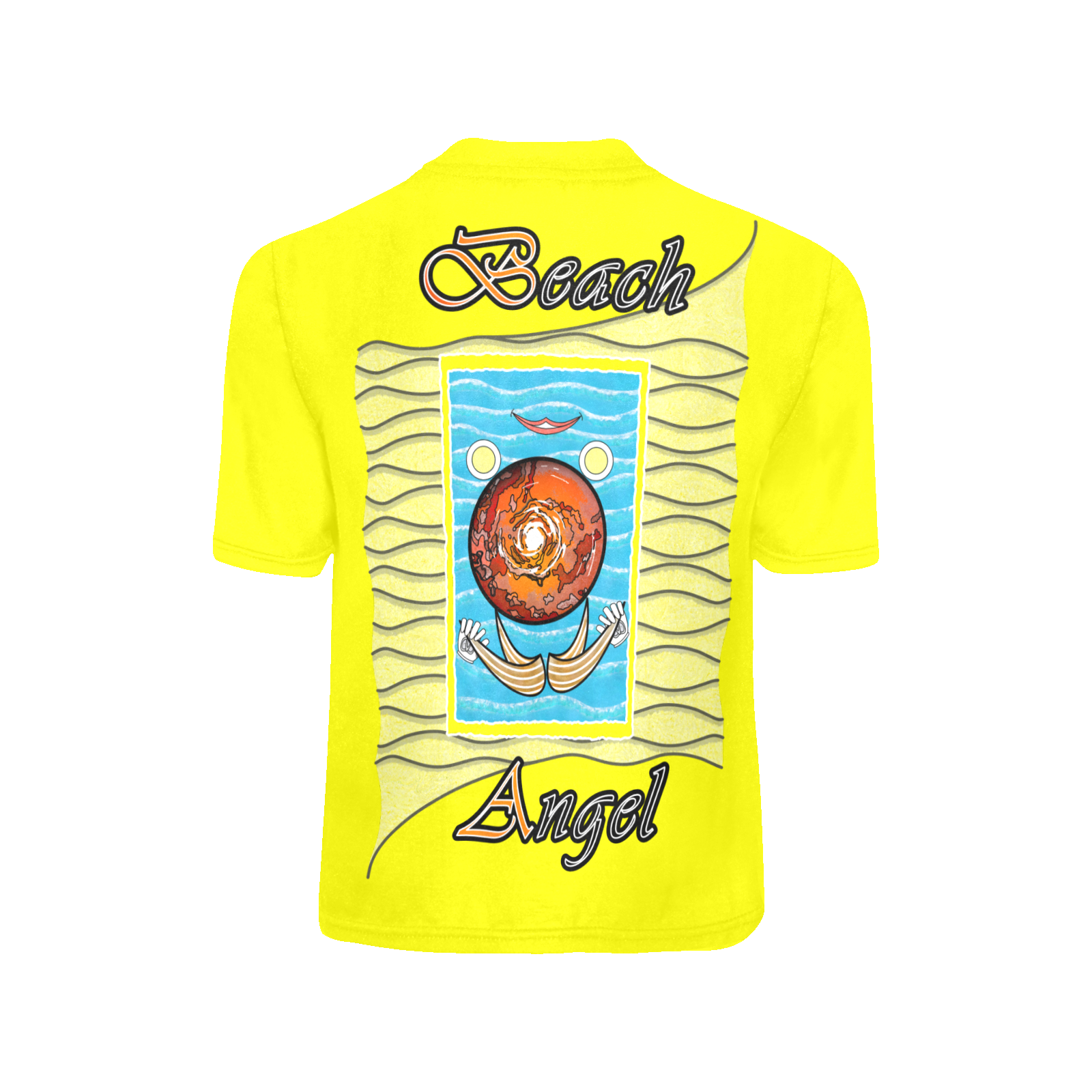 Teens girls' crew neck T-shirt yellow 255255000 Beach Angel - Image 4