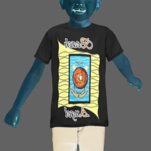 Teens girls' crew neck T-shirt black 000000000 Beach Angel