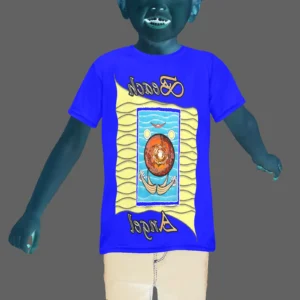 Teens girls' crew neck T-shirt blue 000000255 Beach Angel