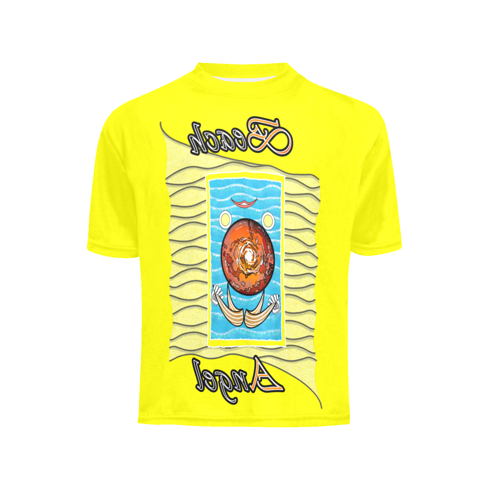 Teens girls' crew neck T-shirt yellow 255255000 Beach Angel - Image 3