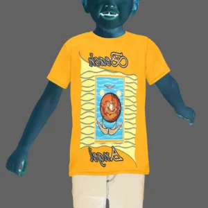 Teens girls' crew neck T-shirt orange 255165000 Beach Angel