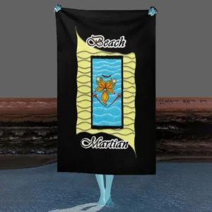 Beach Towel 130x80cm black 000000000 Beach Martian